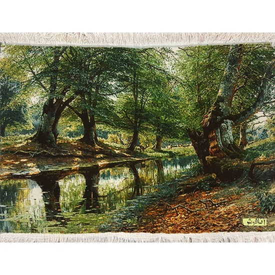 forest and river views tableau carpets