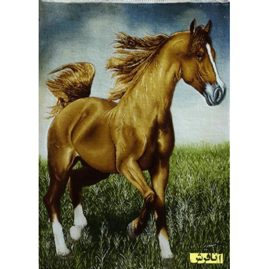 تابلو فرش  اسب عرب