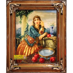 تابلو فرش دختر قاجار 