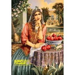 تابلو فرش دختر قاجار